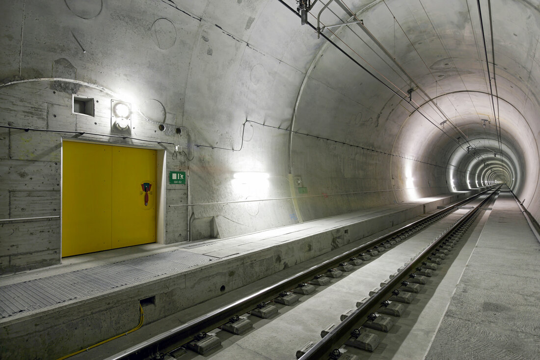 Emergency exit in the Lötschberg Base Tunnel