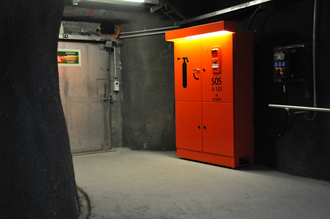 Safe shelter in the San Bernardino Road Tunnel