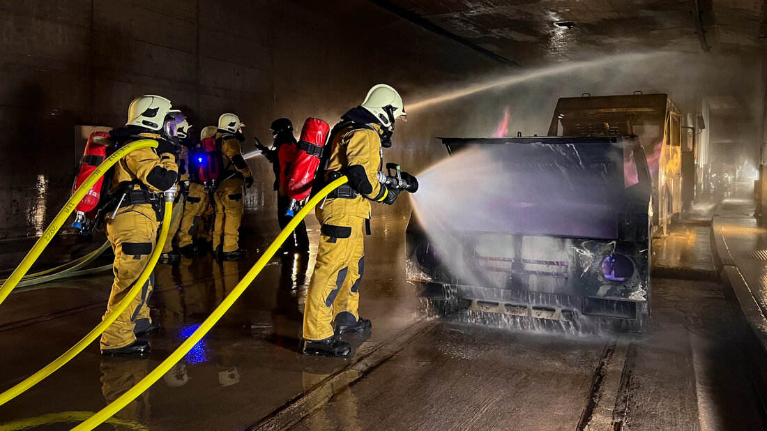 Refroidissement de la structure et extinction dans le tunnel d’entraînement