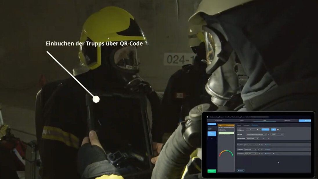 Atemschutz-App QR-Code Die Daten zu einer Einsatzkraft werden per QR-Code in der App aufgerufen.