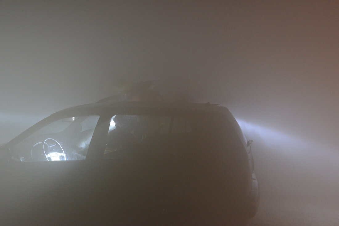 Searching a vehicle in the training tunnel