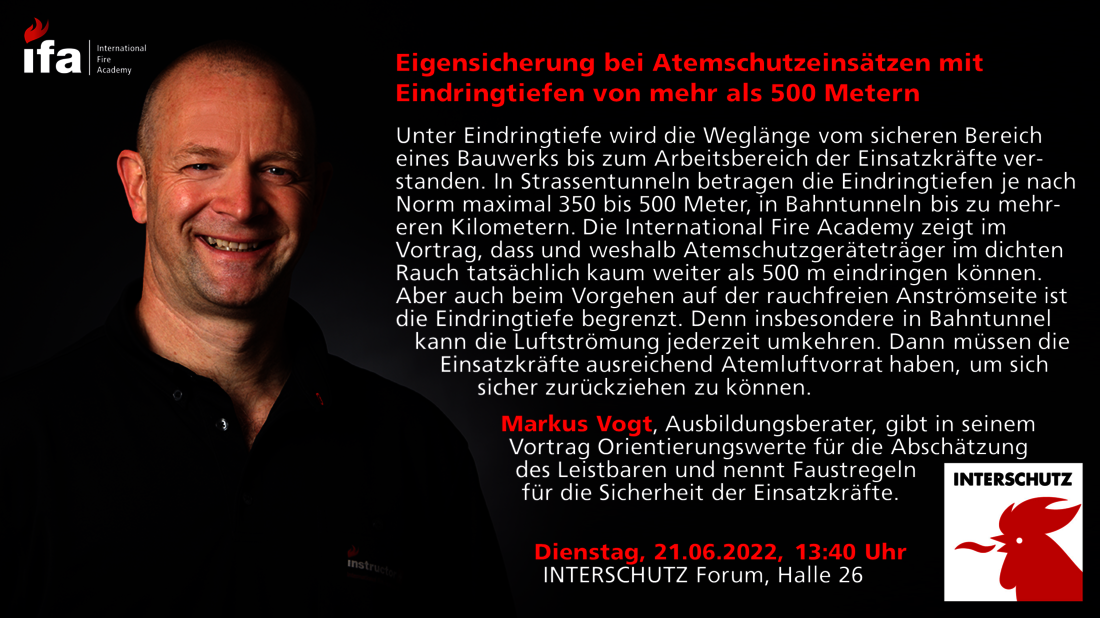 Markus Vogt, Ausbildungsberater, auf der Interschutz 2022