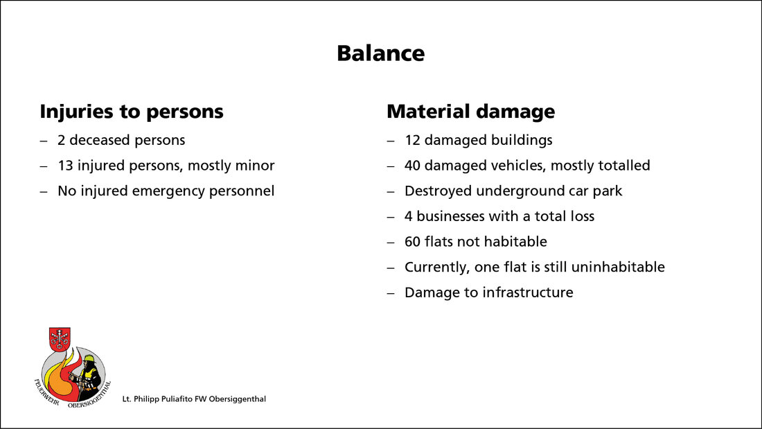 Balance sheet Nussbaumen Balance sheet of the incident in Nussbaumen