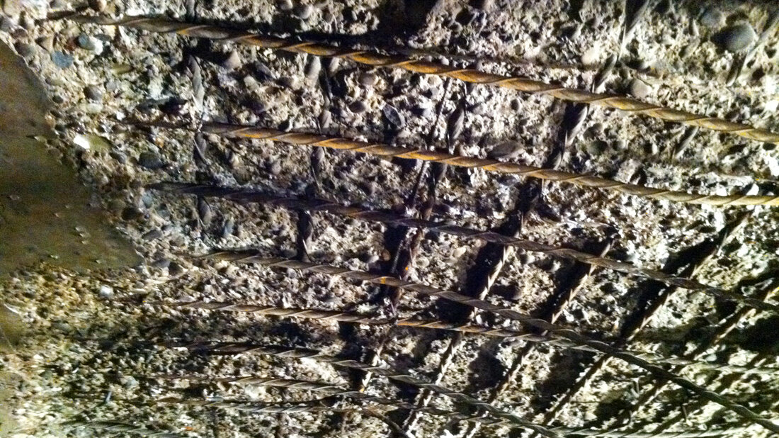 Spalling due to the effects of heat on an underground car park ceiling