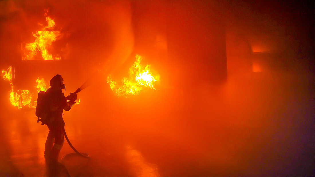 Einsatzübung in den Tunnelanlagen der International Fire Academy