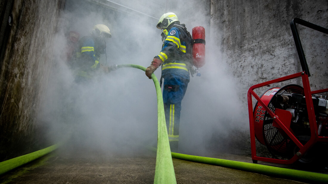 Ventilation et extinction lors d’une intervention dans un parking souterrain