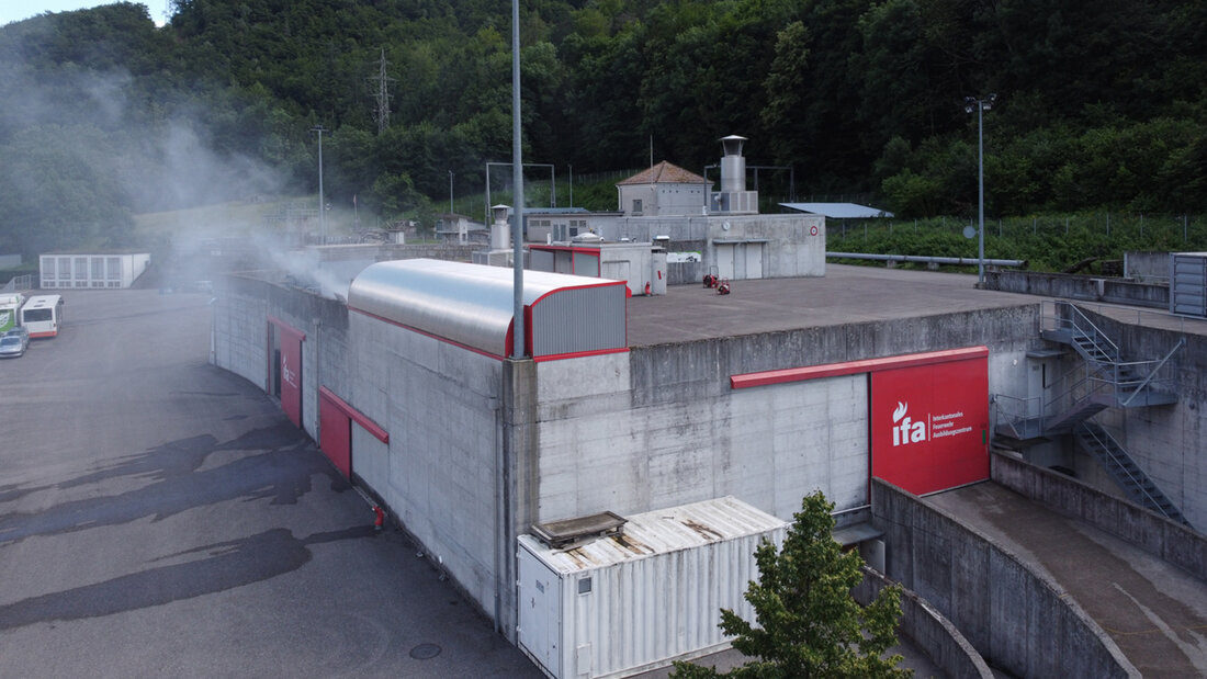 Le parking d’entraînement de l’International Fire Academy