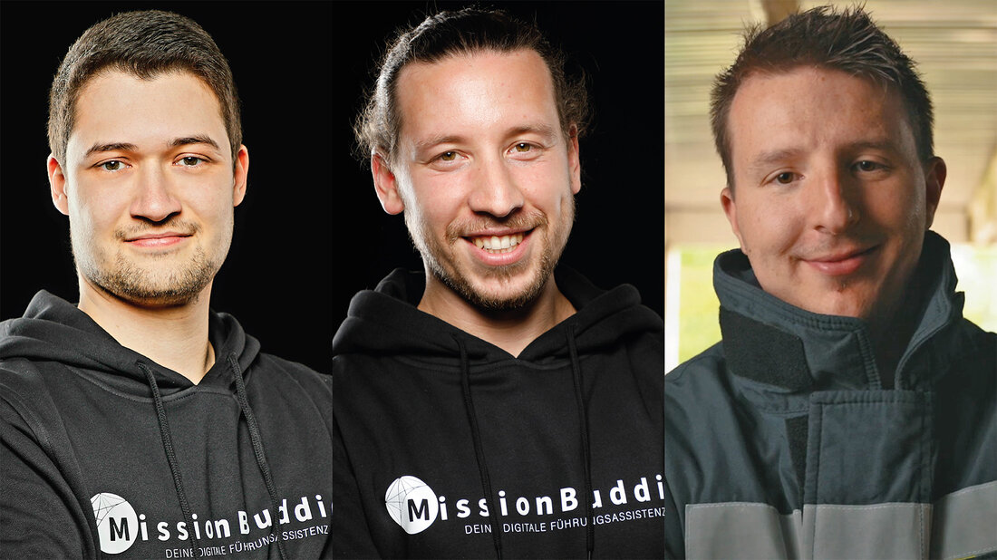 Referenten Steinmüller, Keller und Müller Porträtfotos Pascal Steinmüller, Dustin Keller, Andreas Müller