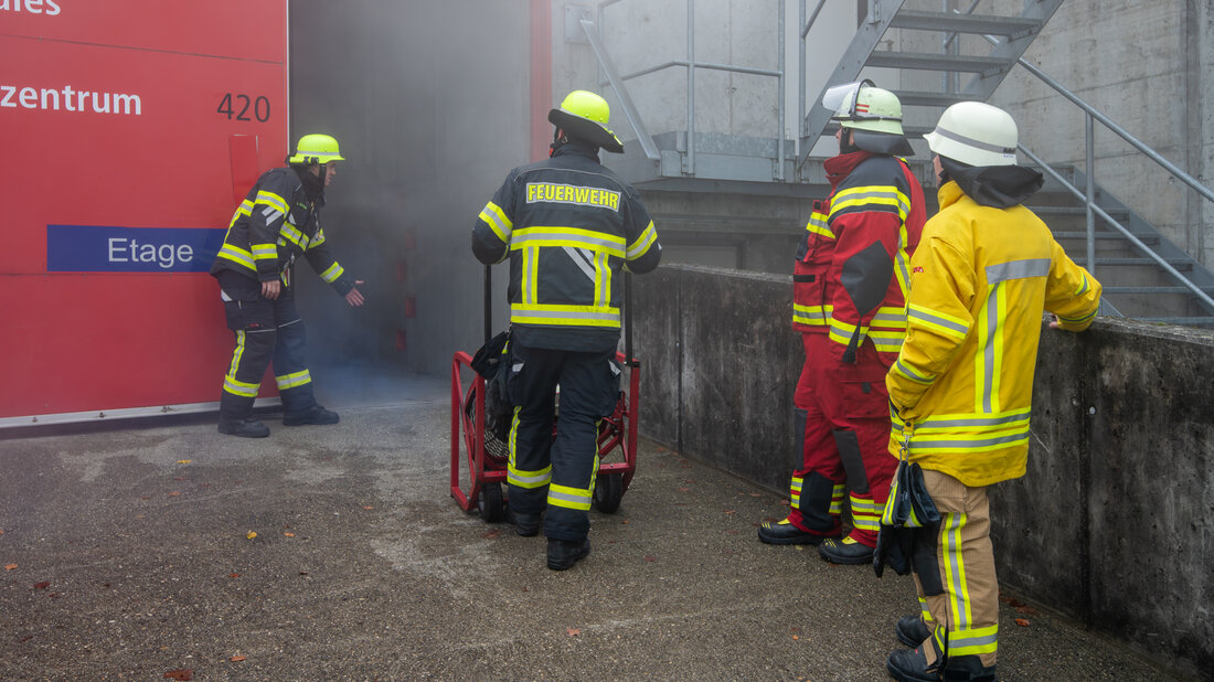 Checking the airflow of a ventilator.