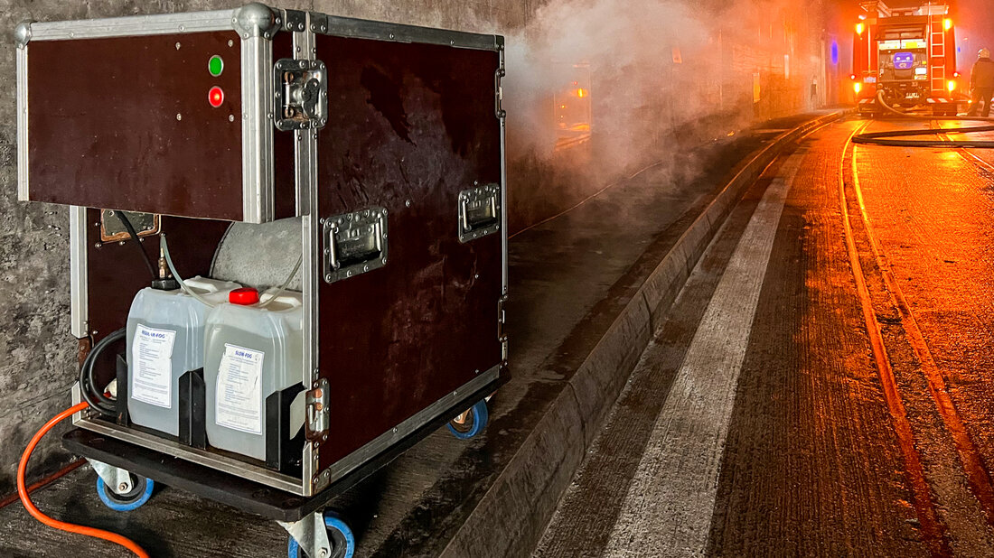 Machine à fumée dans un flight case