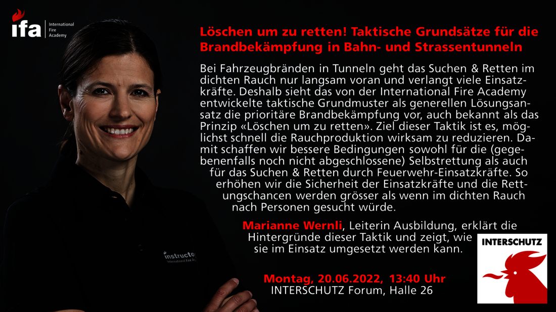 Marianne Wernli, Leiterin Ausbildung, auf der Interschutz 2022